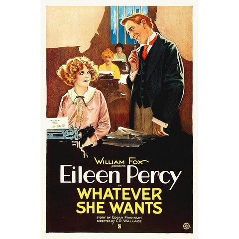 Eileen Percy, Whatever She Wants,  1921 Gold Ornate Wood Framed Art Print with Double Matting by Hollywood Photo Archive