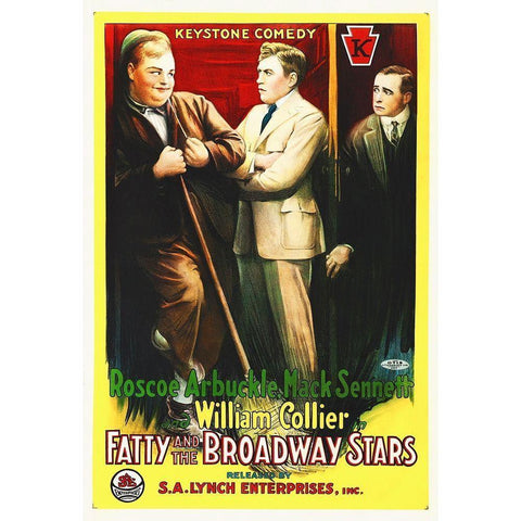 Fatty and the Broadway Stars White Modern Wood Framed Art Print by Hollywood Photo Archive