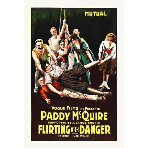 Flirting With Danger Gold Ornate Wood Framed Art Print with Double Matting by Hollywood Photo Archive