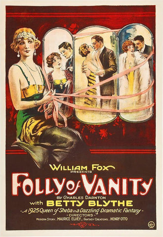 Folly of Vanity White Modern Wood Framed Art Print with Double Matting by Hollywood Photo Archive