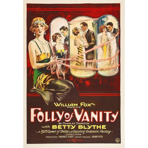 Folly of Vanity White Modern Wood Framed Art Print by Hollywood Photo Archive