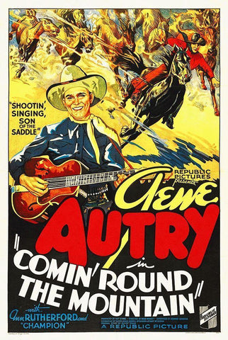 Gene Autry White Modern Wood Framed Art Print with Double Matting by Hollywood Photo Archive