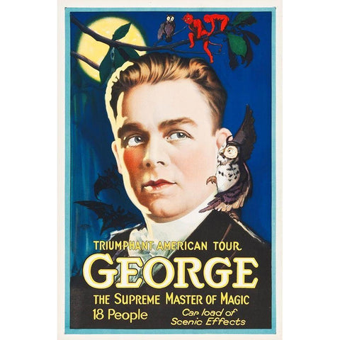 George 3 Black Modern Wood Framed Art Print with Double Matting by Hollywood Photo Archive