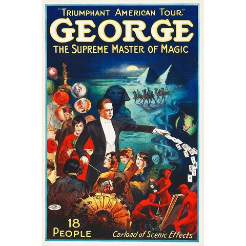 George Black Modern Wood Framed Art Print with Double Matting by Hollywood Photo Archive