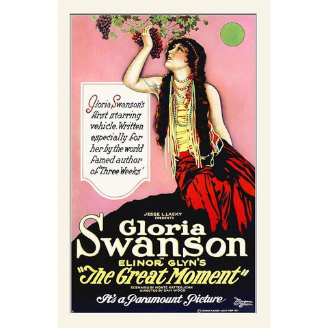 Gloria Swanson, The Great moment Gold Ornate Wood Framed Art Print with Double Matting by Hollywood Photo Archive