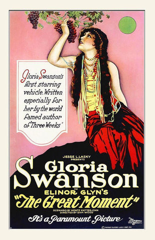 Gloria Swanson, The Great moment Black Ornate Wood Framed Art Print with Double Matting by Hollywood Photo Archive