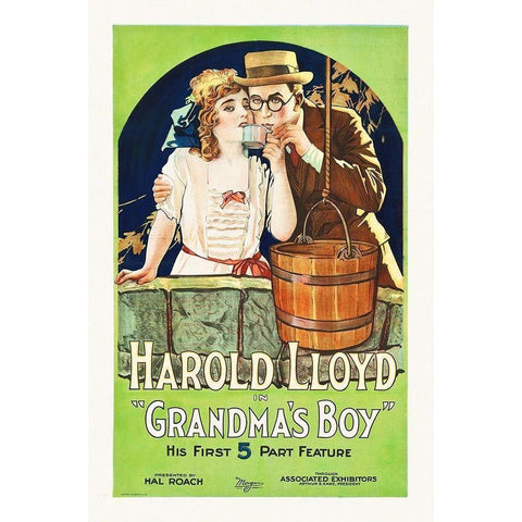 Gramas Boy White Modern Wood Framed Art Print by Hollywood Photo Archive