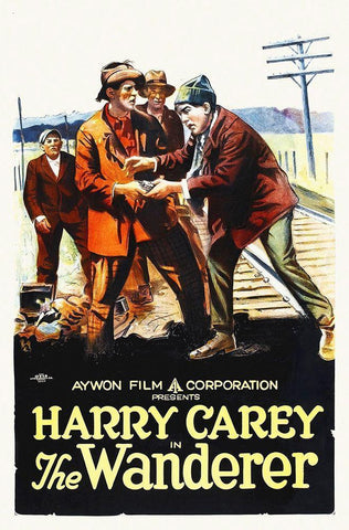 Harry Carey, The Wanderer White Modern Wood Framed Art Print with Double Matting by Hollywood Photo Archive