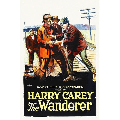 Harry Carey, The Wanderer White Modern Wood Framed Art Print by Hollywood Photo Archive