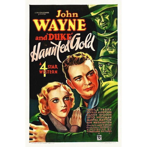 Haunted Gold Gold Ornate Wood Framed Art Print with Double Matting by Hollywood Photo Archive