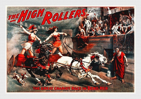 High Rollers White Modern Wood Framed Art Print with Double Matting by Hollywood Photo Archive