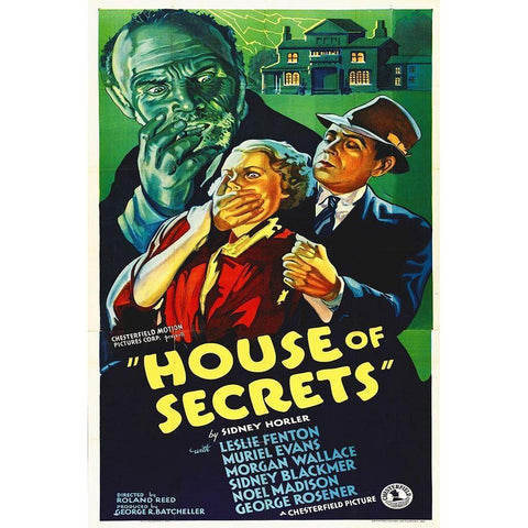 House of Secrets Black Modern Wood Framed Art Print with Double Matting by Hollywood Photo Archive