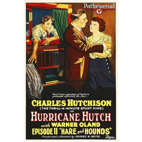 Hurricane Hutch Black Modern Wood Framed Art Print with Double Matting by Hollywood Photo Archive