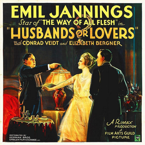 Husbands and Lovers White Modern Wood Framed Art Print with Double Matting by Hollywood Photo Archive