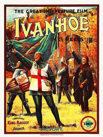 Ivanhoe White Modern Wood Framed Art Print with Double Matting by Hollywood Photo Archive