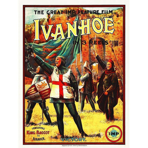 Ivanhoe White Modern Wood Framed Art Print by Hollywood Photo Archive