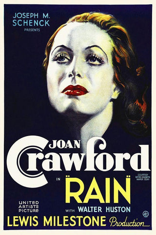 Joan Crawford White Modern Wood Framed Art Print with Double Matting by Hollywood Photo Archive