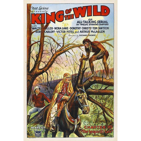 King of the Wild Gold Ornate Wood Framed Art Print with Double Matting by Hollywood Photo Archive