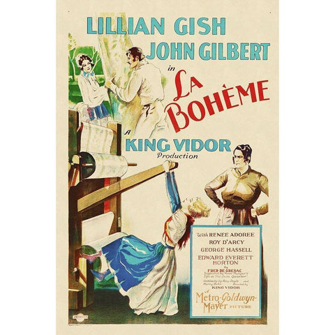 La Boeheme White Modern Wood Framed Art Print by Hollywood Photo Archive