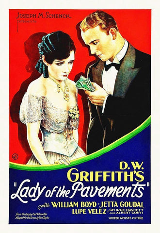 Lady of the Pavements White Modern Wood Framed Art Print with Double Matting by Hollywood Photo Archive