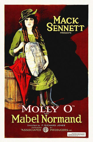 Mable Normand, Molly O,  1921 White Modern Wood Framed Art Print with Double Matting by Hollywood Photo Archive