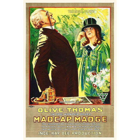 Madcap Madge White Modern Wood Framed Art Print by Hollywood Photo Archive