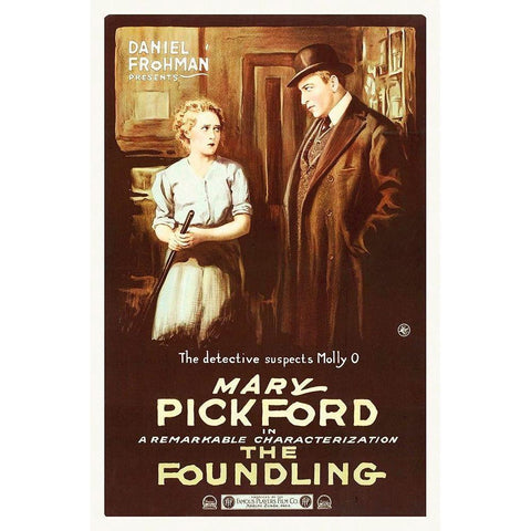 Mary Pickford, The Foundling, 1916 Black Modern Wood Framed Art Print with Double Matting by Hollywood Photo Archive