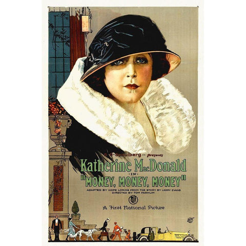 Money Money Money,  1921 White Modern Wood Framed Art Print by Hollywood Photo Archive