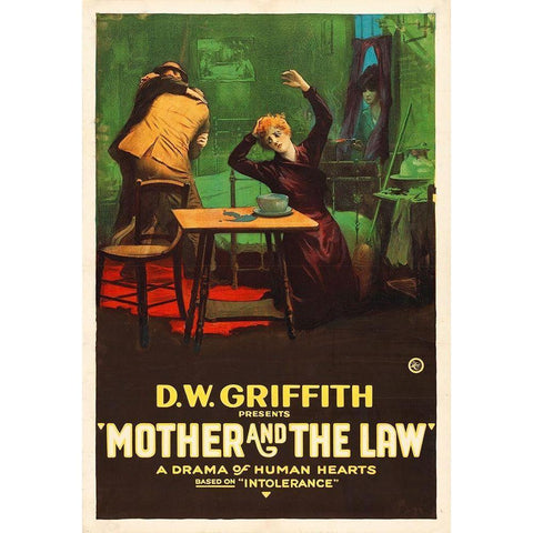 Mother and the Law Black Modern Wood Framed Art Print with Double Matting by Hollywood Photo Archive