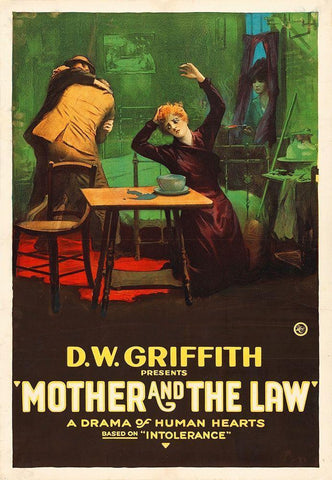 Mother and the Law White Modern Wood Framed Art Print with Double Matting by Hollywood Photo Archive