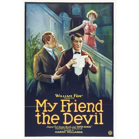 My Friend The Devil White Modern Wood Framed Art Print by Hollywood Photo Archive