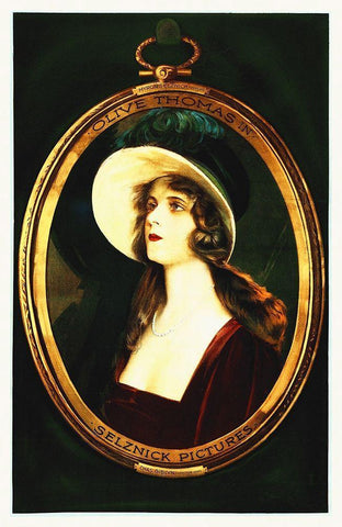 Olive Thomas Black Ornate Wood Framed Art Print with Double Matting by Hollywood Photo Archive