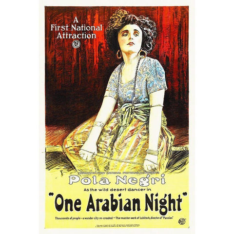 One Arabian Night Black Modern Wood Framed Art Print with Double Matting by Hollywood Photo Archive