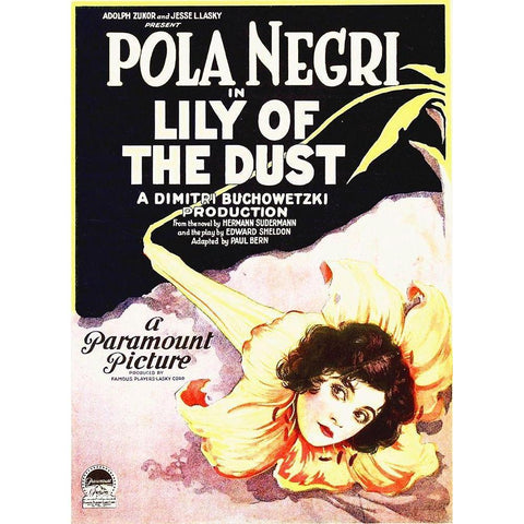 Pola Negri, Lily of the Dust White Modern Wood Framed Art Print by Hollywood Photo Archive