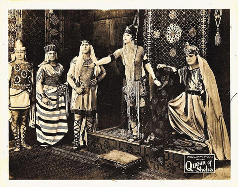 Queen of Sheba White Modern Wood Framed Art Print with Double Matting by Hollywood Photo Archive