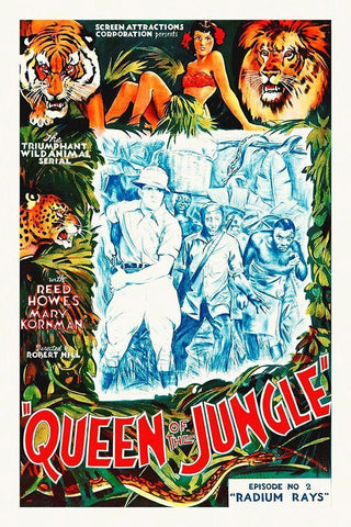 Queen of the Jungle Black Ornate Wood Framed Art Print with Double Matting by Hollywood Photo Archive