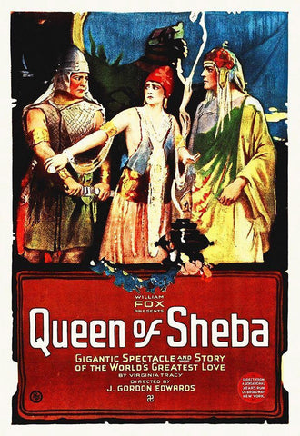 QueenOfSheba-1917 White Modern Wood Framed Art Print with Double Matting by Hollywood Photo Archive