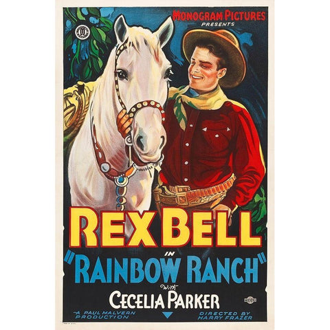 Rainbow Ranch White Modern Wood Framed Art Print by Hollywood Photo Archive