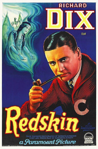 Richard Dix, Redskin Ad, 1926 White Modern Wood Framed Art Print with Double Matting by Hollywood Photo Archive