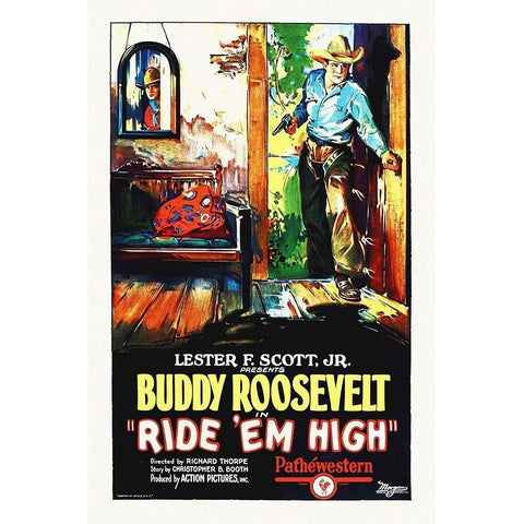 Ride em High White Modern Wood Framed Art Print by Hollywood Photo Archive