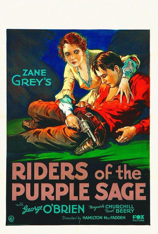 Riders of the Purple Sage Black Ornate Wood Framed Art Print with Double Matting by Hollywood Photo Archive