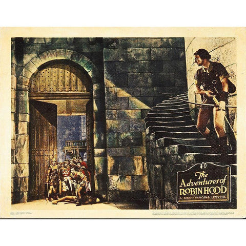 Robin Hood White Modern Wood Framed Art Print by Hollywood Photo Archive