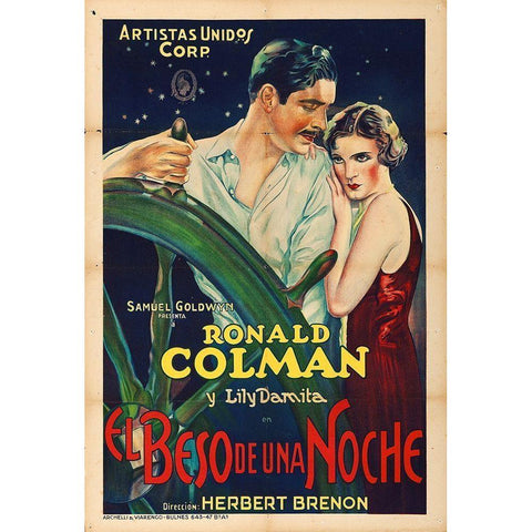 Ronald Coleman Black Modern Wood Framed Art Print with Double Matting by Hollywood Photo Archive