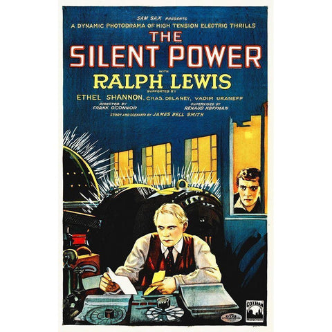 Silent Power Black Modern Wood Framed Art Print with Double Matting by Hollywood Photo Archive