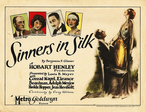 Sinners in Silk Black Ornate Wood Framed Art Print with Double Matting by Hollywood Photo Archive