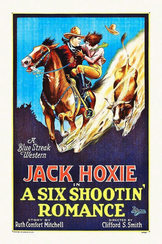 Six Shooting Romance Black Ornate Wood Framed Art Print with Double Matting by Hollywood Photo Archive