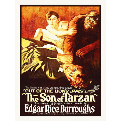 Son of Tarzan Black Modern Wood Framed Art Print with Double Matting by Hollywood Photo Archive