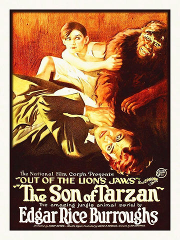 Son of Tarzan Black Ornate Wood Framed Art Print with Double Matting by Hollywood Photo Archive