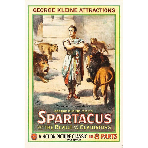 Spartacus, 1914 Black Modern Wood Framed Art Print with Double Matting by Hollywood Photo Archive