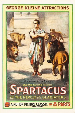 Spartacus, 1914 Black Ornate Wood Framed Art Print with Double Matting by Hollywood Photo Archive